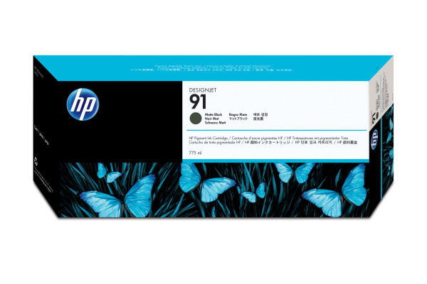 HP Tintenpatrone 91 schwarz matt C9464A DesignJet Z6100 775ml