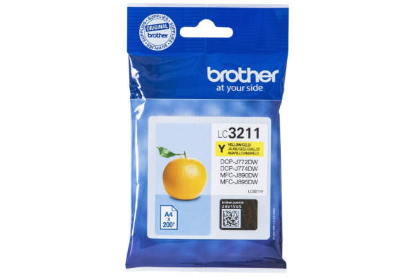 BROTHER Tintenpatrone yellow LC-3211Y DCP-J774DW 200 Seiten