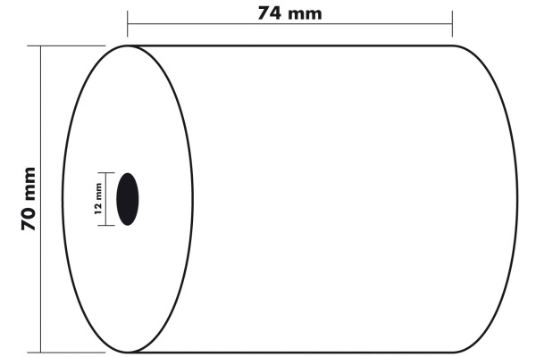 EXACOMPTA Rollen Offset Papier 10Stk. 40655E 74x70mmx40m für Kasse