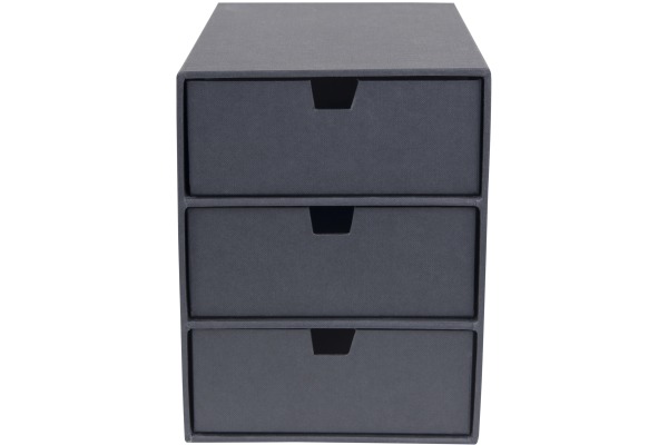 BIGSO BOX Schubladenbox 15751600 Ingrid 3 Schubl. d.grau