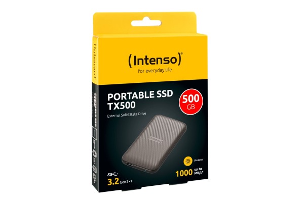 INTENSO External SSD TX500 500GB 3827450 USB 3.2 + Cable 1.8 inch