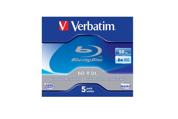 VERBATIM BD-R Jewel white/blue 50GB 43748 6x DL Scratchguard+ 5 Pcs