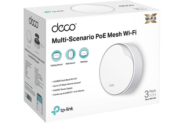 TP-LINK AX3000 Whole Home Mesh DECOX50-P Wi-Fi 6 System with PoE