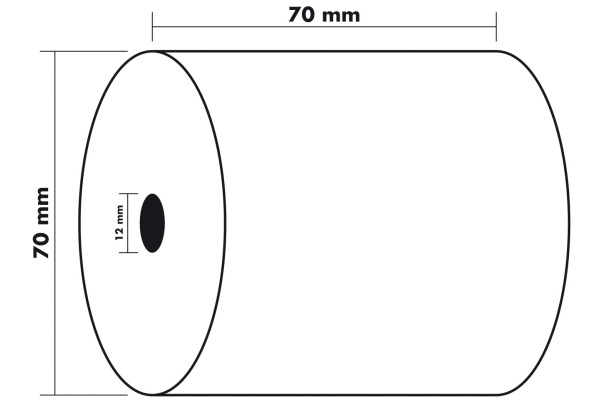 EXACOMPTA Rollen Offset Papier 10Stk. 40513E 70x70mmx40m für Kasse