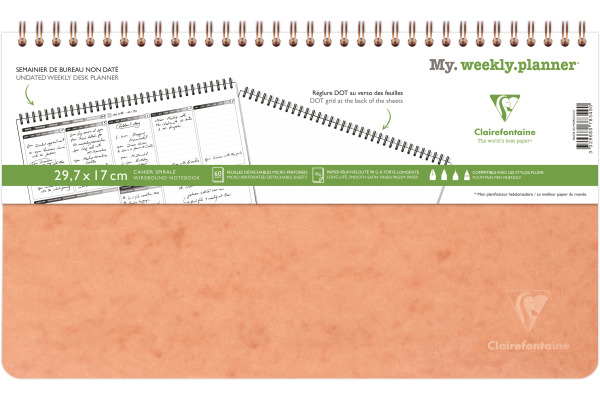 CLAIREFON Agenda AgeBag undatiert 78349C Weekly 60 Blatt tab. 29.7x17cm