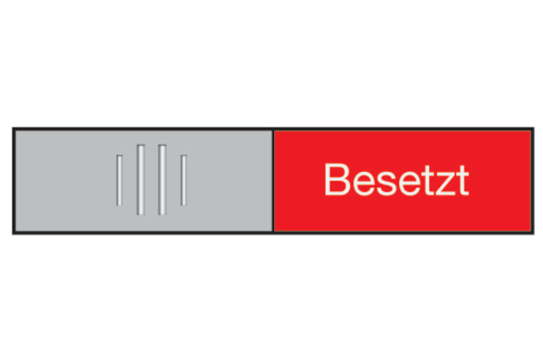 BEREC Türschild 27,4x102mm 314.081 Alu, Frei-Besetzt