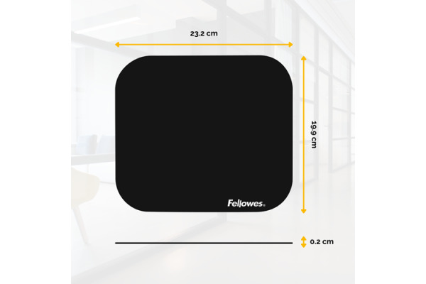 FELLOWES Mausmatte 58024 gummiert schwarz