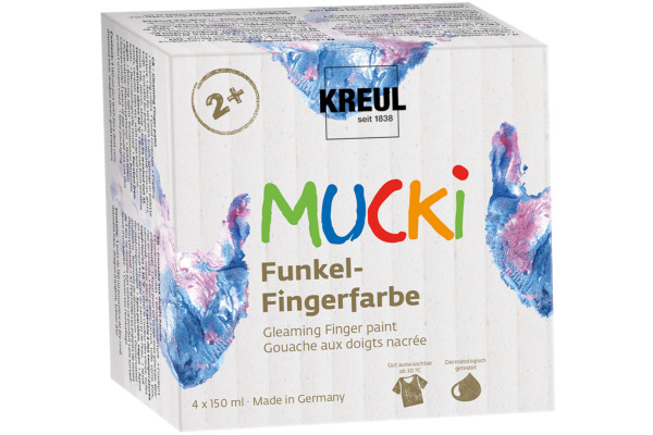 C. KREUL Funkel-Fingerfarben Mucki 2318 Wild & Free 4x150ml