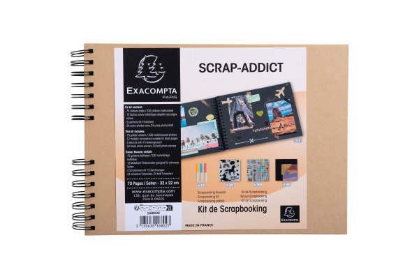 EXACOMPTA SetScrapbooking 32x22cm 16802E Kraft braun 70 Seiten