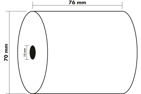 EXACOMPTA Rollen Chemisches Papier 10Stk 40358E 76x70mmx25m für Kasse