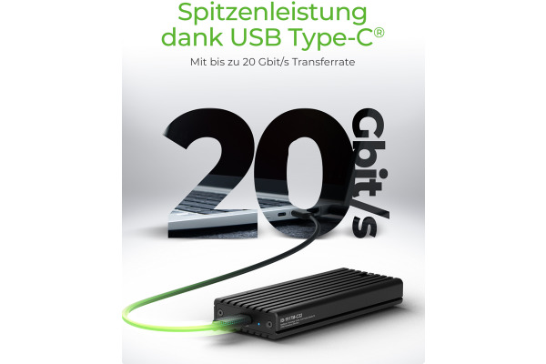 ICY BOX Gehäuse für M.2 NVMe SSD IB1917MC3 USB-C 3.2 Gen 2x2, 20Gbit/s