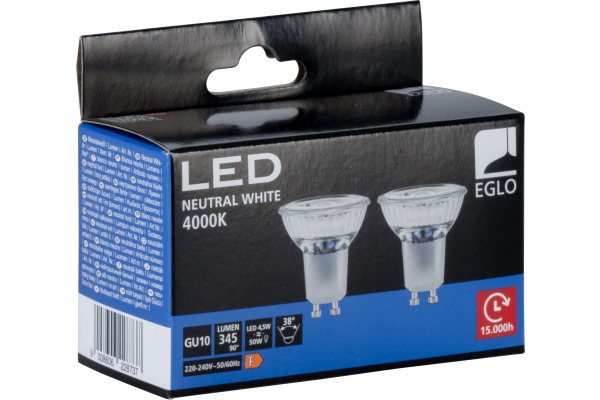 EGLO Leuchtmittel LED 110148 345 Lumen, 4.5W 2 Stück