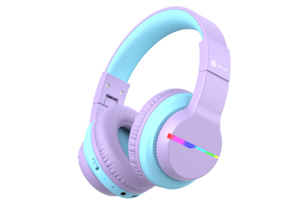 ICLEVER Headphone Kids BT LED C031702N1 74/85/94 dB, 55h purple