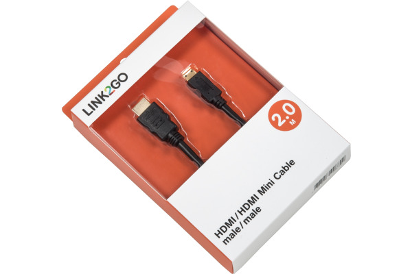 LINK2GO HDMI - HDMI Mini Cable HD4013KBB male/male, 2.0m