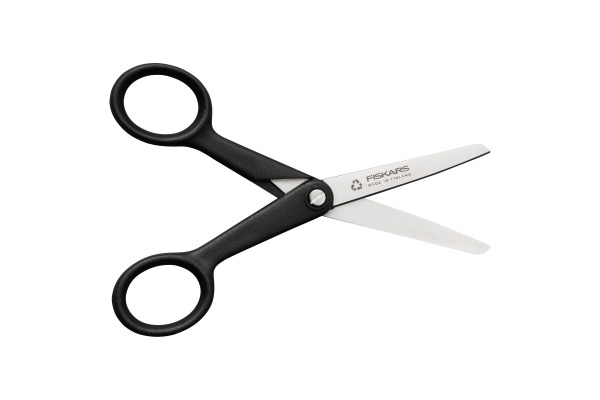 FISKARS Hobbyschere Recycling 13cm 1074542 schwarz, Rechts- + Linkshänder