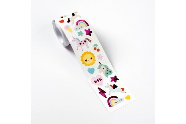 FOLIA Stickerrolle Einhorn 4m 27102 pink