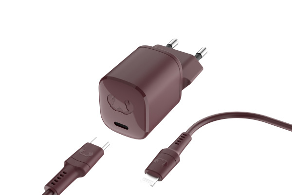 FRESH'N R Charger USB-C PD Deep Mauve 2WCL20DM + Lightning Cable 1.5m 20W