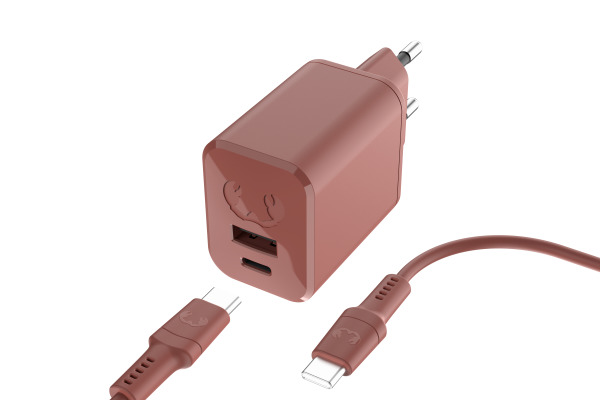 FRESH'N R Charger USB-C PD Safari Red 2WCC45SR + USB-C Cable 45W