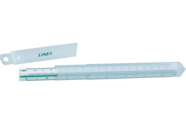 LINEX Dreikantmassstab 30cm 94700L weiss/farbig