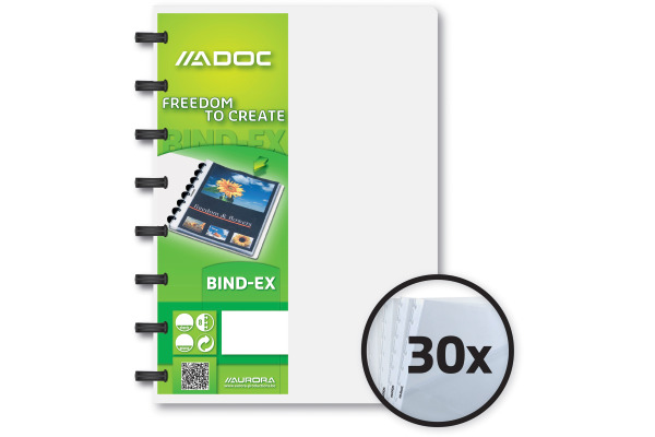 ADOC Sichtbuch Standard A5 5835.110 transparent 30 Taschen