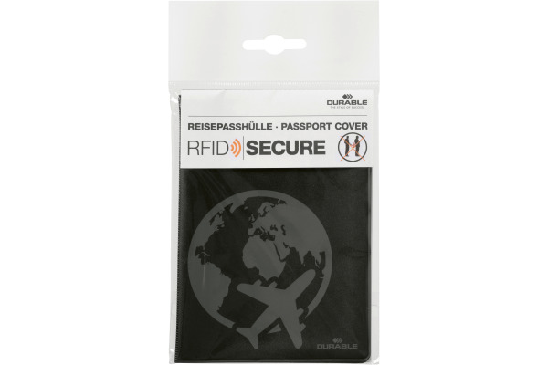 DURABLE Reisepasshülle RFID Secure 214401 schwarz 133x194mm