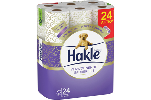 HAKLE Toilettenpapier 4161804 Verwöhnende Sauberkeit 24 Rl.