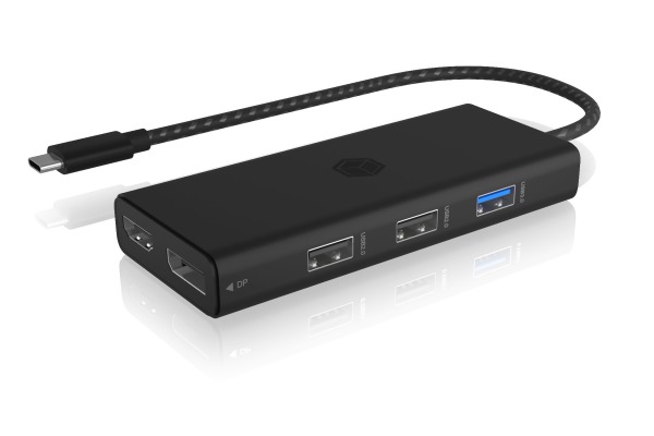 ICY BOX USB-C DockingStation IBDK4011C with integrated cable