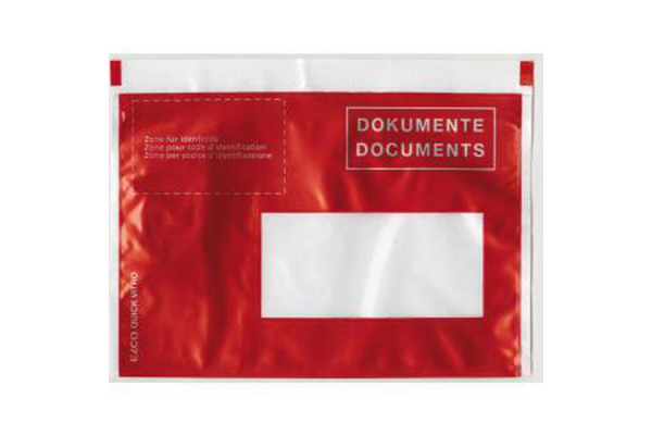 BÜROLINE Dokumententaschen rot C6 306250 mit Druck 250 Stk.