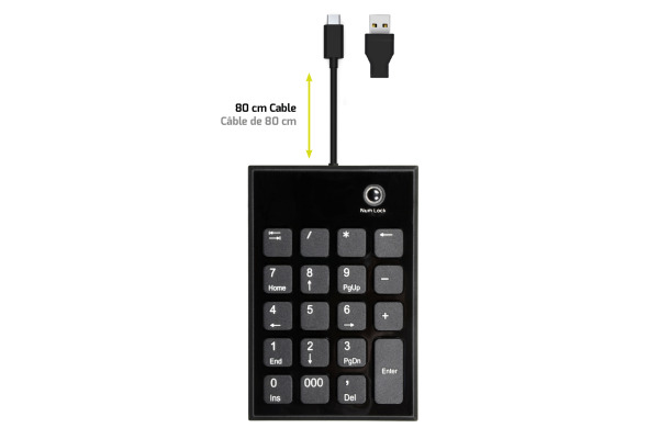 PORT Numeric Keypad wired 900801 USB-C/USB-A, PC/Mac