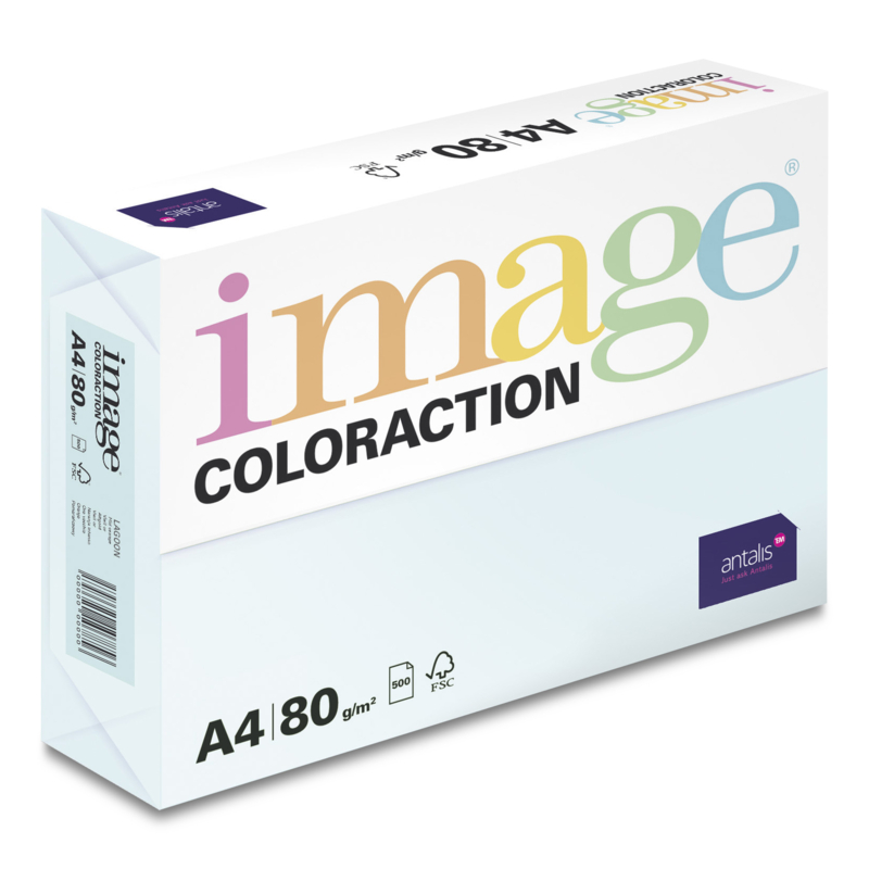 ANTALIS Image, Coloraction, Lagoon/hellblau Kopierpapier holzfrei ECF, 80g/m2, A4, 100'000 Blatt, Box zu 5 x 500 Bl./Bg.,