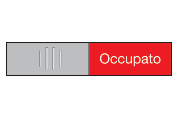 BEREC Türschild 27,4x102mm 314.083 Alu, Libero-Occupato