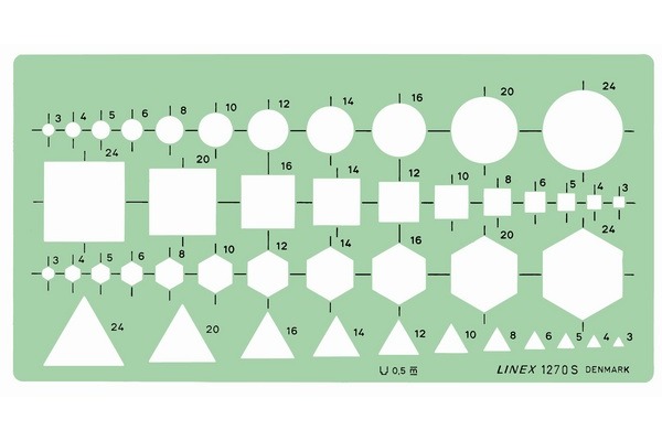 LINEX Kombinationsschablone 100414320 geometrische Grundfiguren