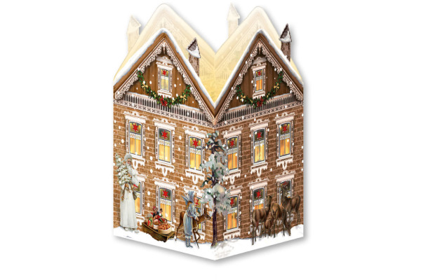 COPPENRAT Adventskalender 16.5x11.5cm 71022 Nostalgische Weihnachtshäuser