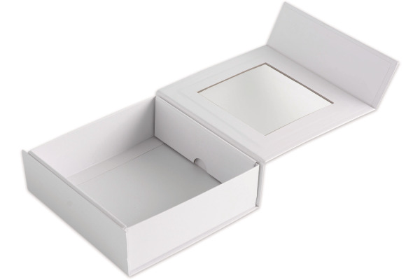 ELCO Geschenkbox m. grossem Fenster 82111.10 weiss, 15x15x5cm 5 Stk.