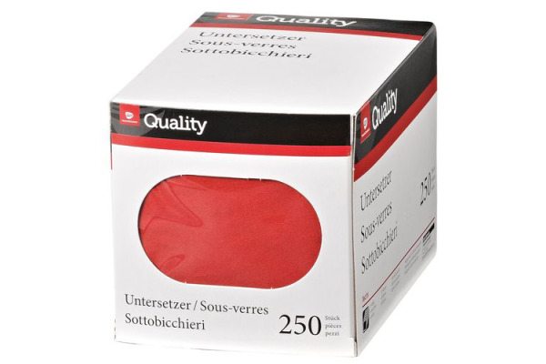 QUALITY Gläserunterlagen 992603 rot 250 Stück