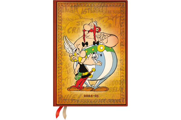 PAPERBLAN Agenda Asterix Midi 24/25 DHD5440 1W/2S 18M DE HOR HC 13x18cm