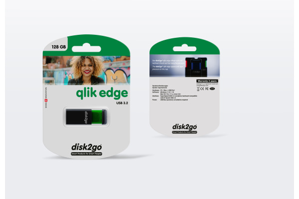 DISK2GO USB-Stick qlik edge 128GB 30006724 USB 3.0