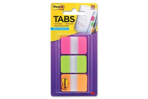 POST-IT Index Strong 25,4x38mm 686-PGOT 3-farbig/3x12 Tabs