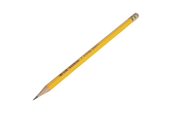 CARAN d'A Bleistift HB 351.272 gelb, mit Gummi