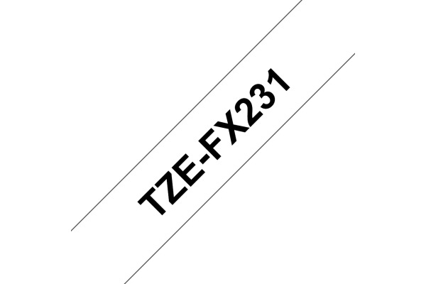 PTOUCH Flexitape lamin. schwarz/weiss TZe-FX231 zu PT-550 12 mm