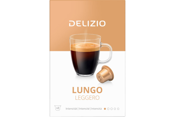 DELIZIO Kaffeekapsel 10170588 Lungo Leggero 48 Kapseln