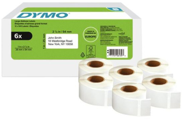 DYMO LabelWriter 2177564 6 Rl./500 Stück