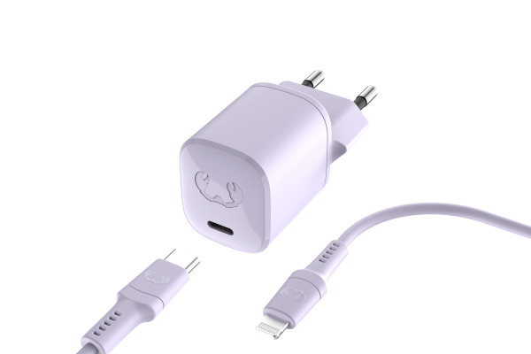 FRESH'N R Charger USB-C PD Dreamy Lilac 2WCL20DL + Lightning Cable 1.5m 20W