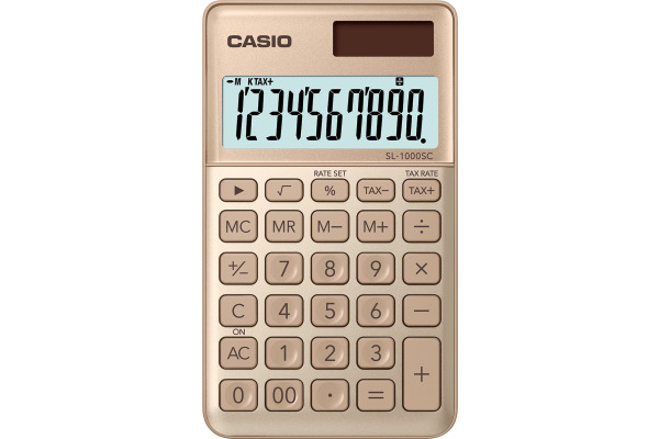 CASIO Taschenrechner BIC SL1000SCG 10-stellig gold