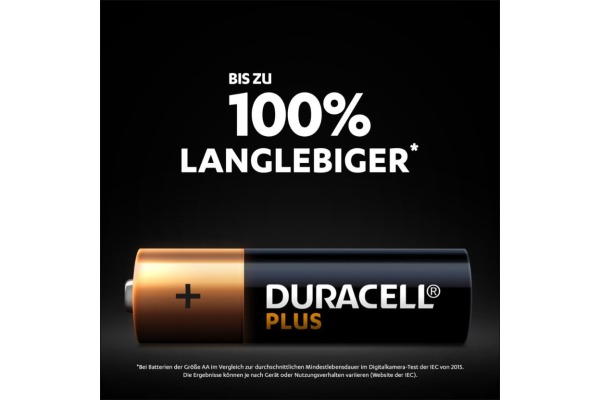 DURACELL Batterie Plus Power MN1500 AA, LR6, 1.5V 4 Stück