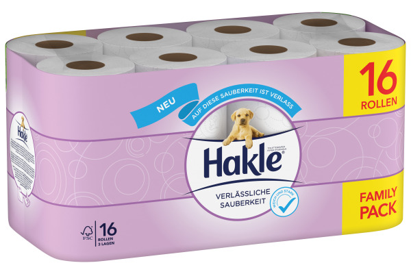 HAKLE Toilettenpapier 4161846 3-lagig, 16 Rollen