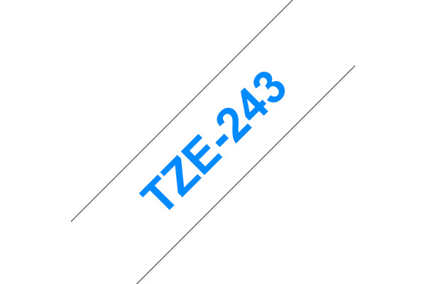 PTOUCH Band, laminiert blau/weiss TZe-243 PT-2450DX 18 mm