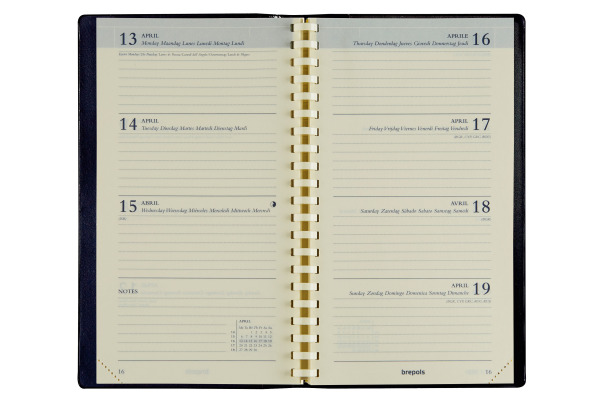 BREPOLS Agenda Interplan Ersatz 2025 26.3.0212 1W/1S chamois 9x16cm