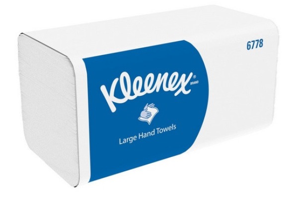 KLEENEX Falthandtuch 2lg. 21,5x31,8cm 6778 weiss, W-Falz 15x124 Blatt