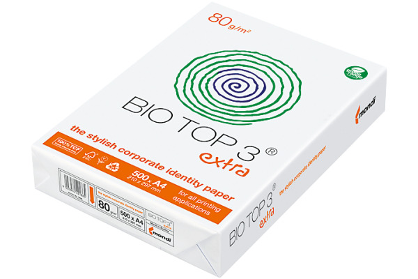 BIO TOP 3 Kopierpapier A4 88008658 80g, weiss 500 Blatt